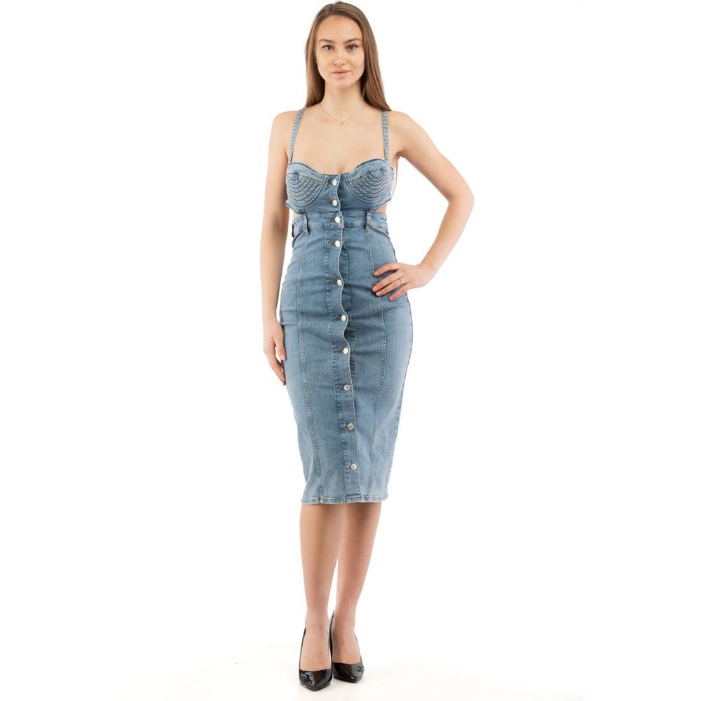 Moschino Multicolor Cotton Casual Dress Moschino
