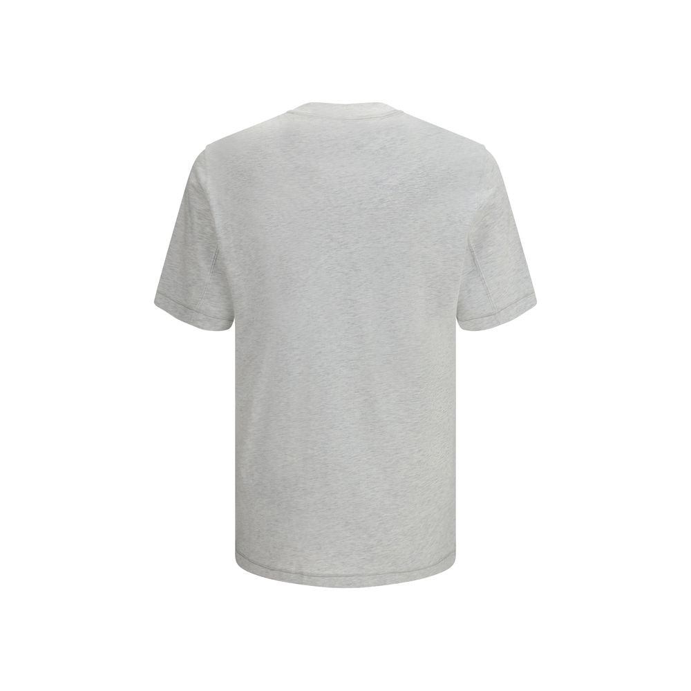Brunello Cucinelli Gray Cotton T-Shirt Brunello Cucinelli