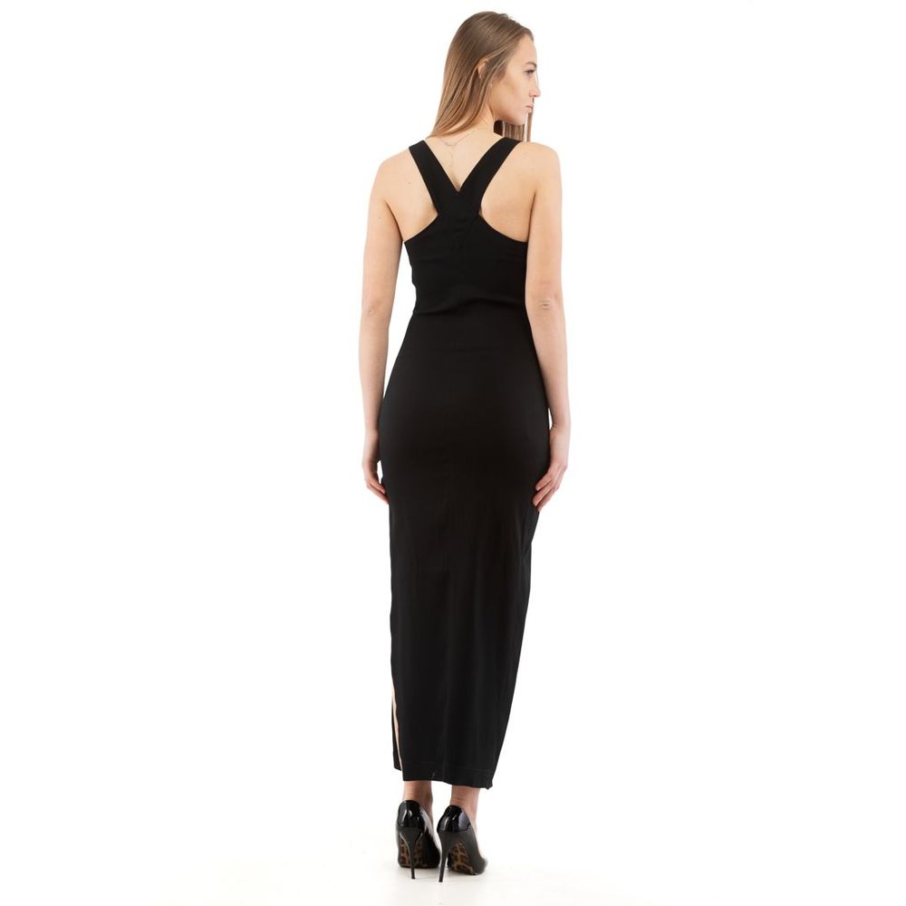 Moschino Black Marabou Casual Dress Moschino