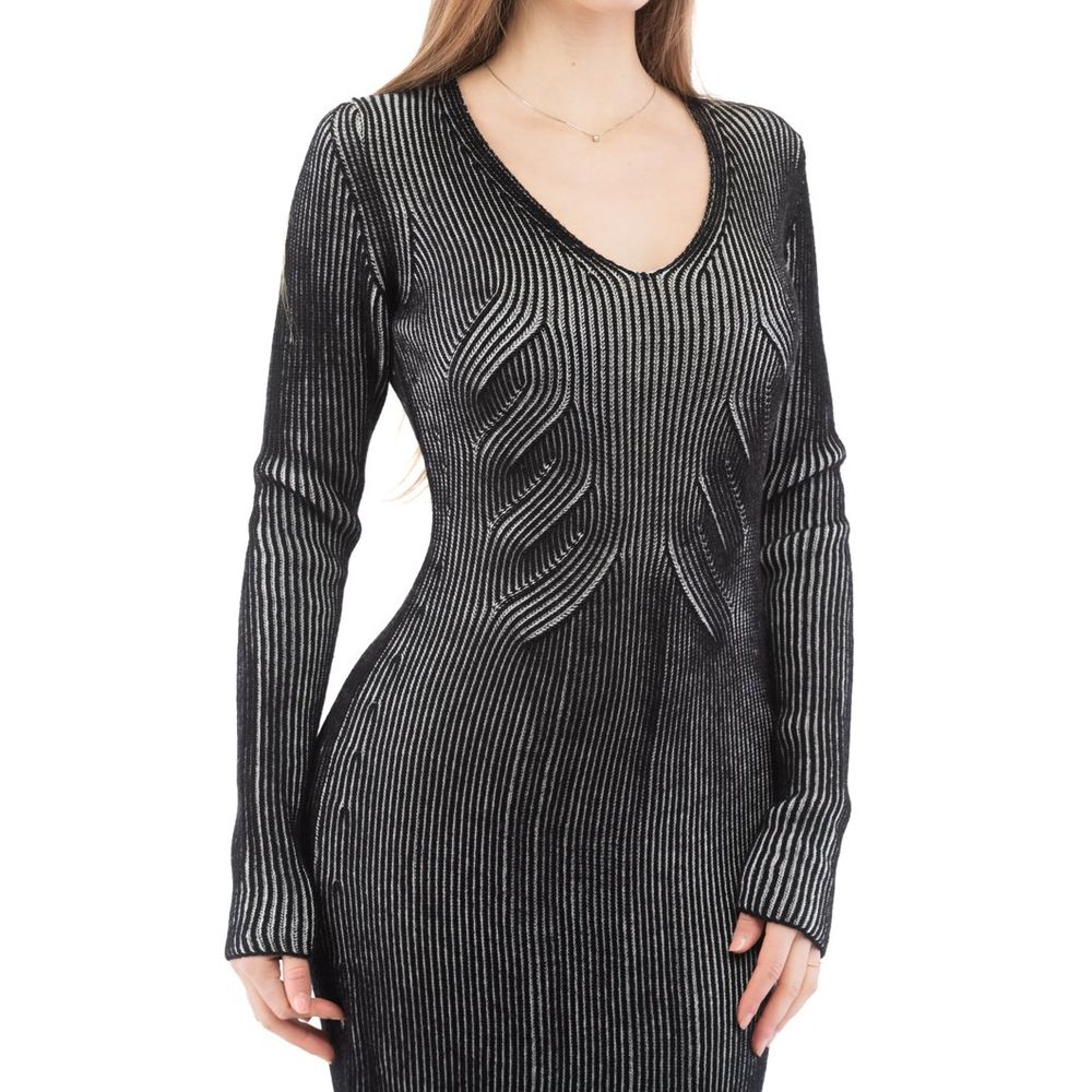 Moschino Multicolor Wool Casual Dress Moschino