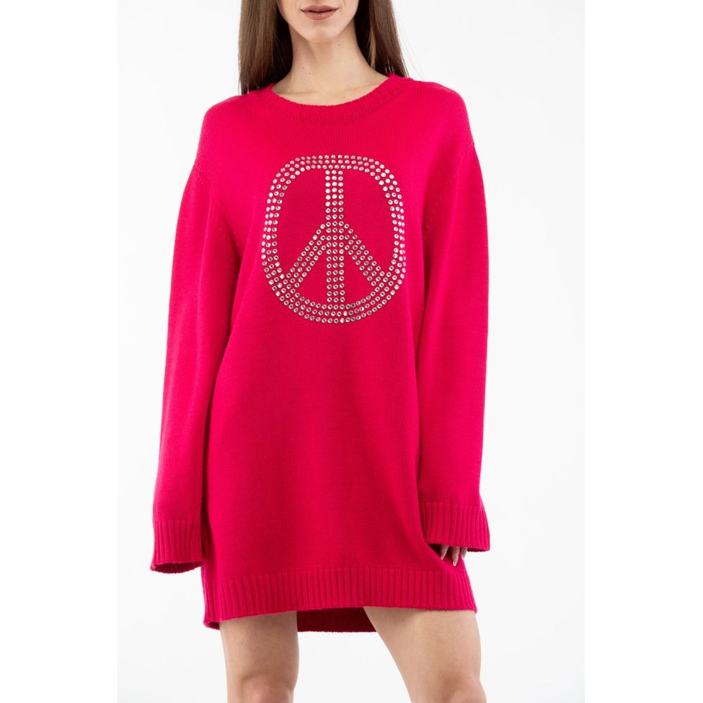 Moschino Fuchsia Wool Casual Dress Moschino