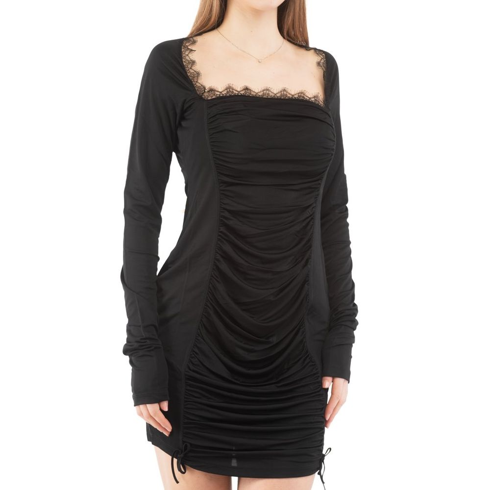 Moschino Black Viscose Cocktail Dress Moschino