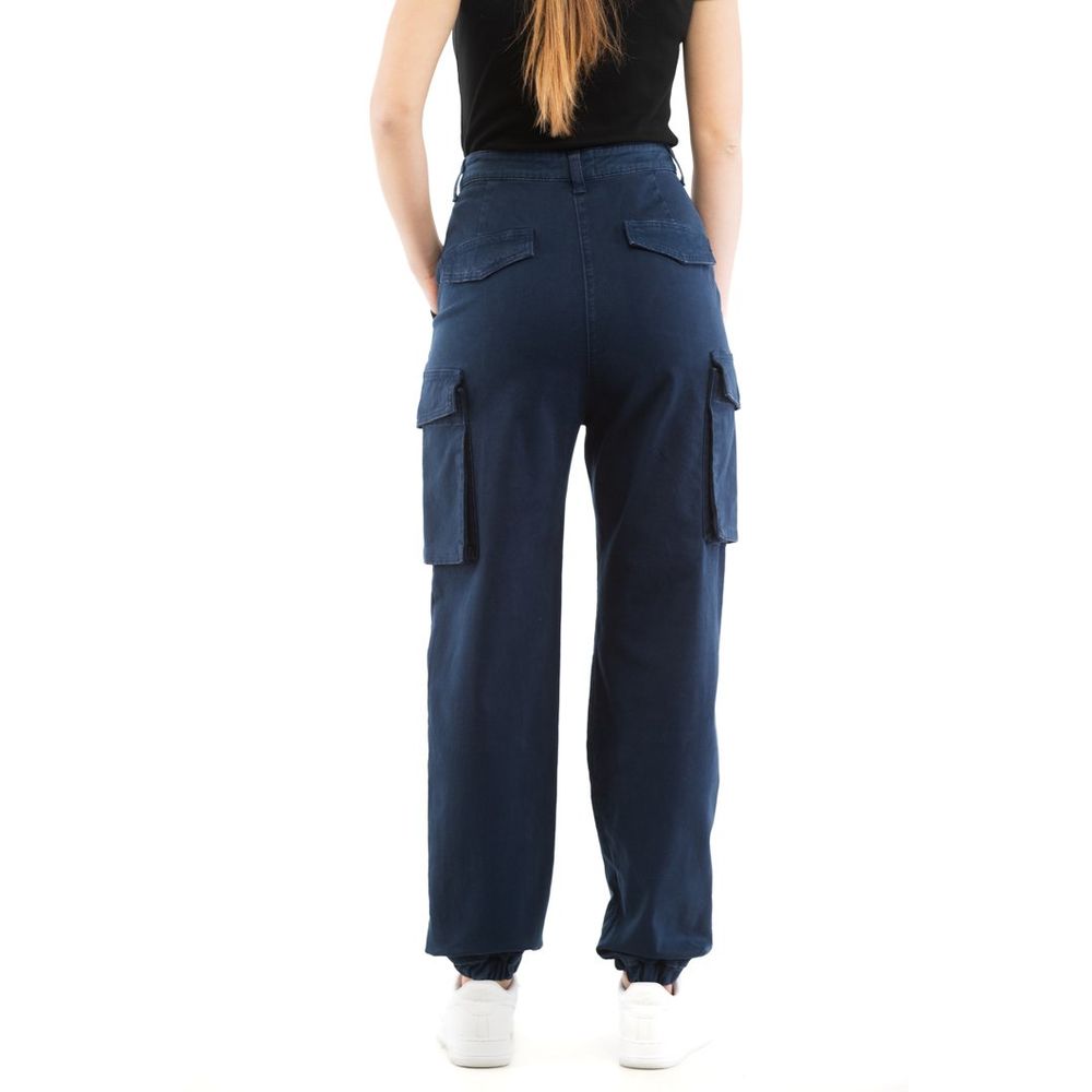 Moschino Blue Cotton Cargo Pants Moschino