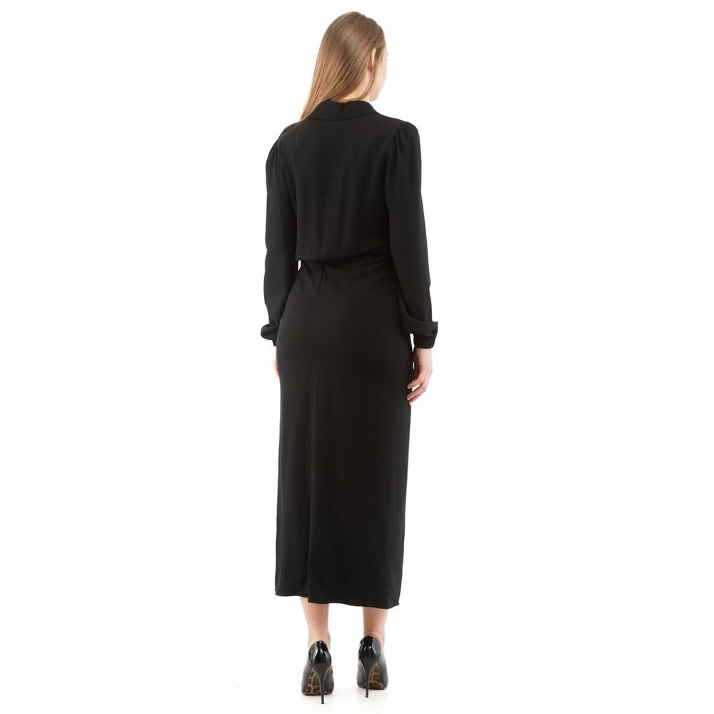 Moschino Black Marabou Casual Dress Moschino