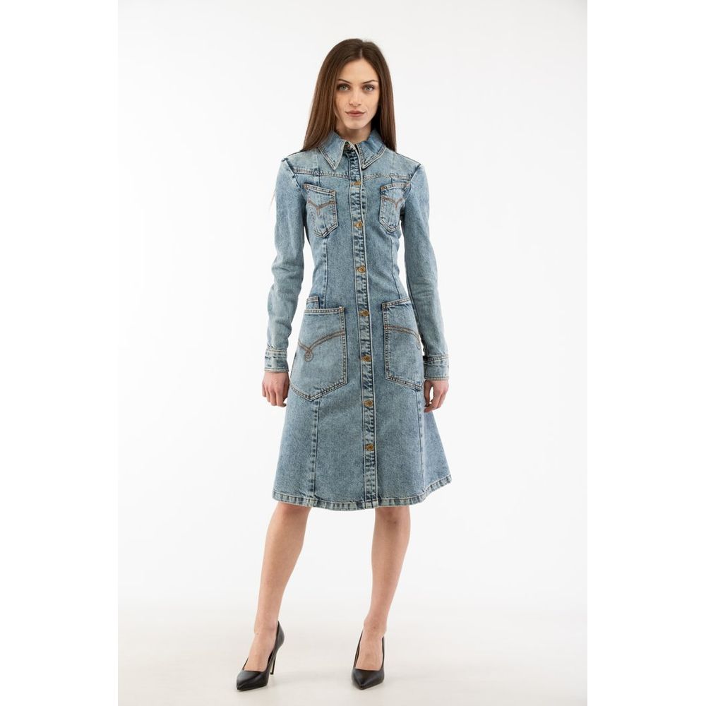 Moschino Multicolor Cotton Casual Dress Moschino
