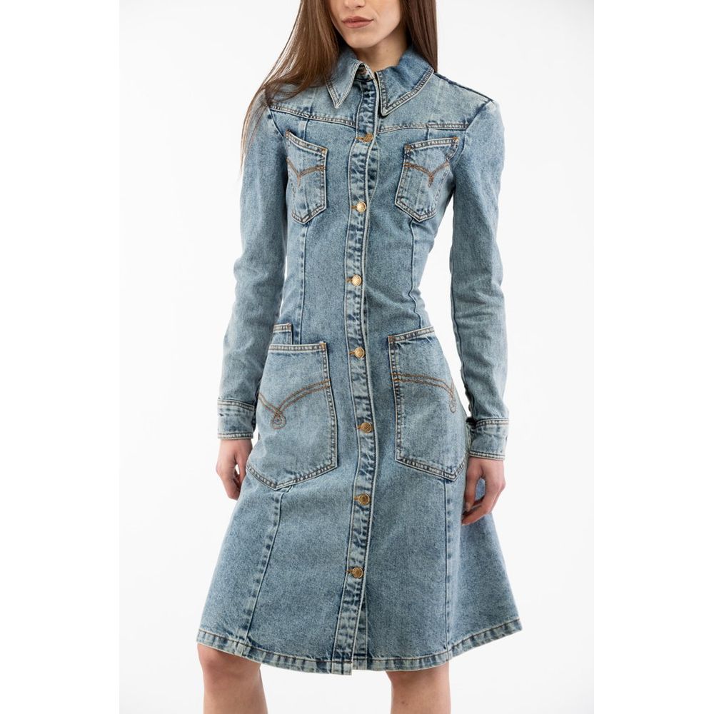 Moschino Multicolor Cotton Casual Dress Moschino