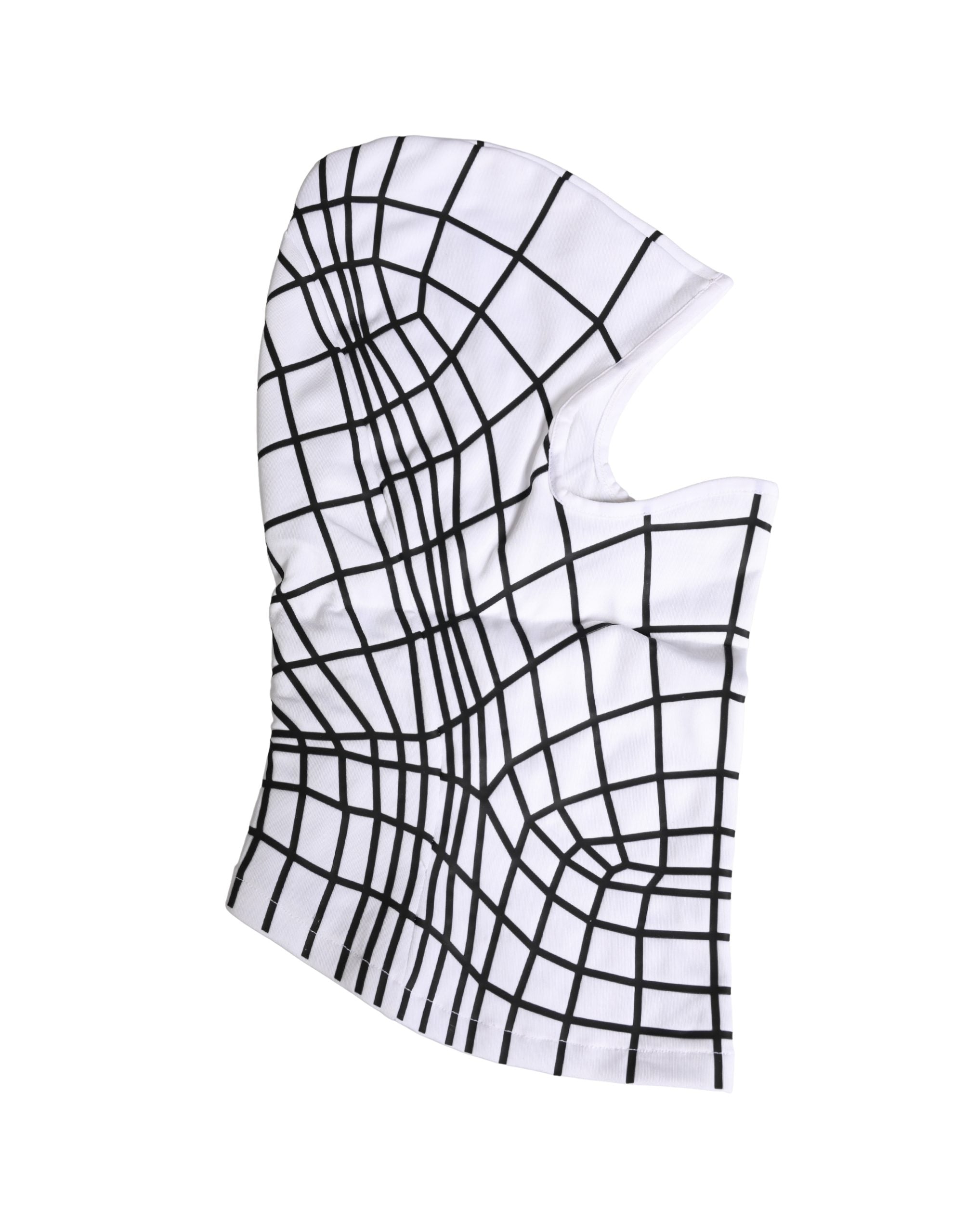 Dolce & Gabbana Men White Stripes Nylon Ski Mask Balaclava Hat Dolce & Gabbana