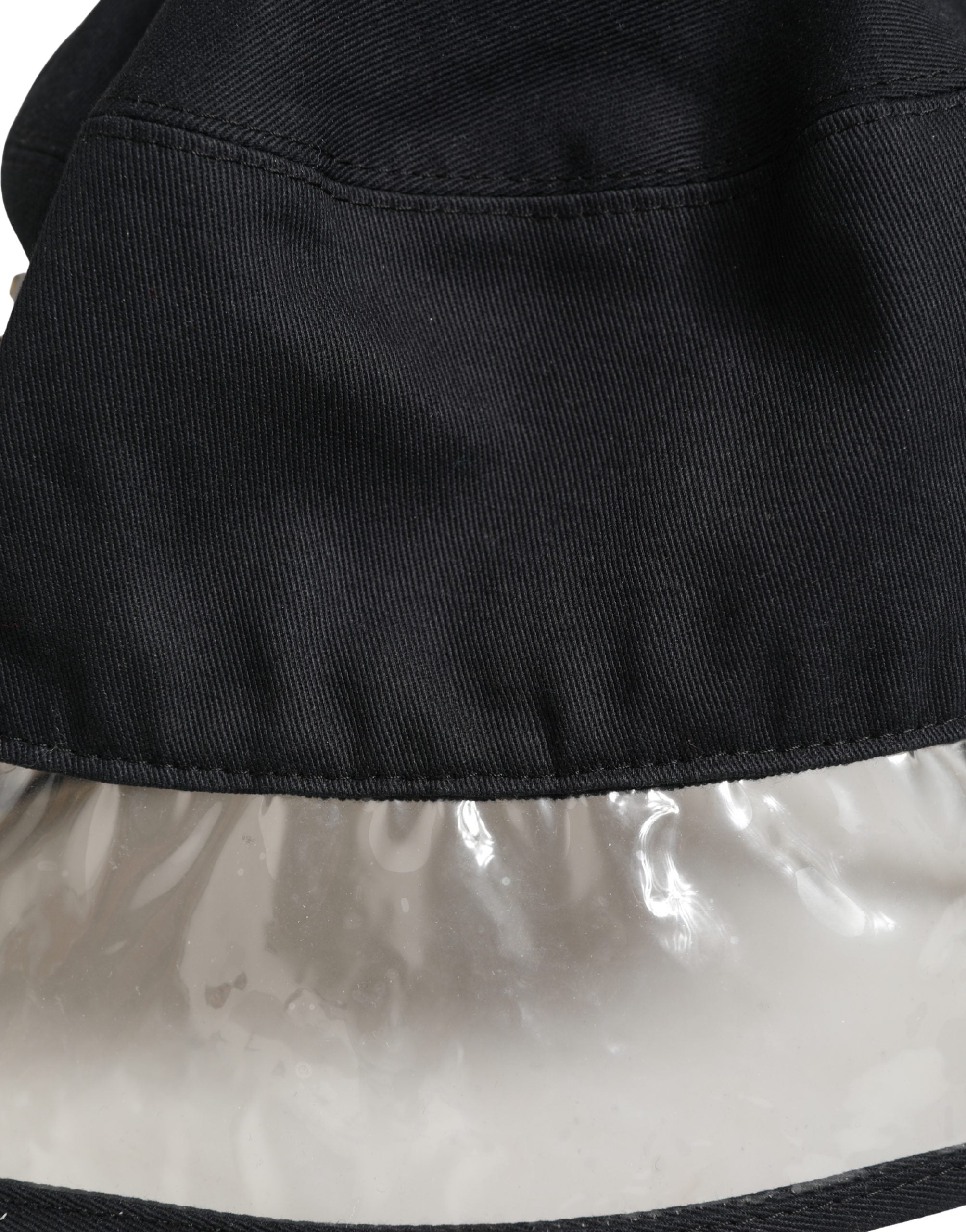 Dolce & Gabbana Black Cotton Plastic Fisherman Bucket Capello Hat Dolce & Gabbana