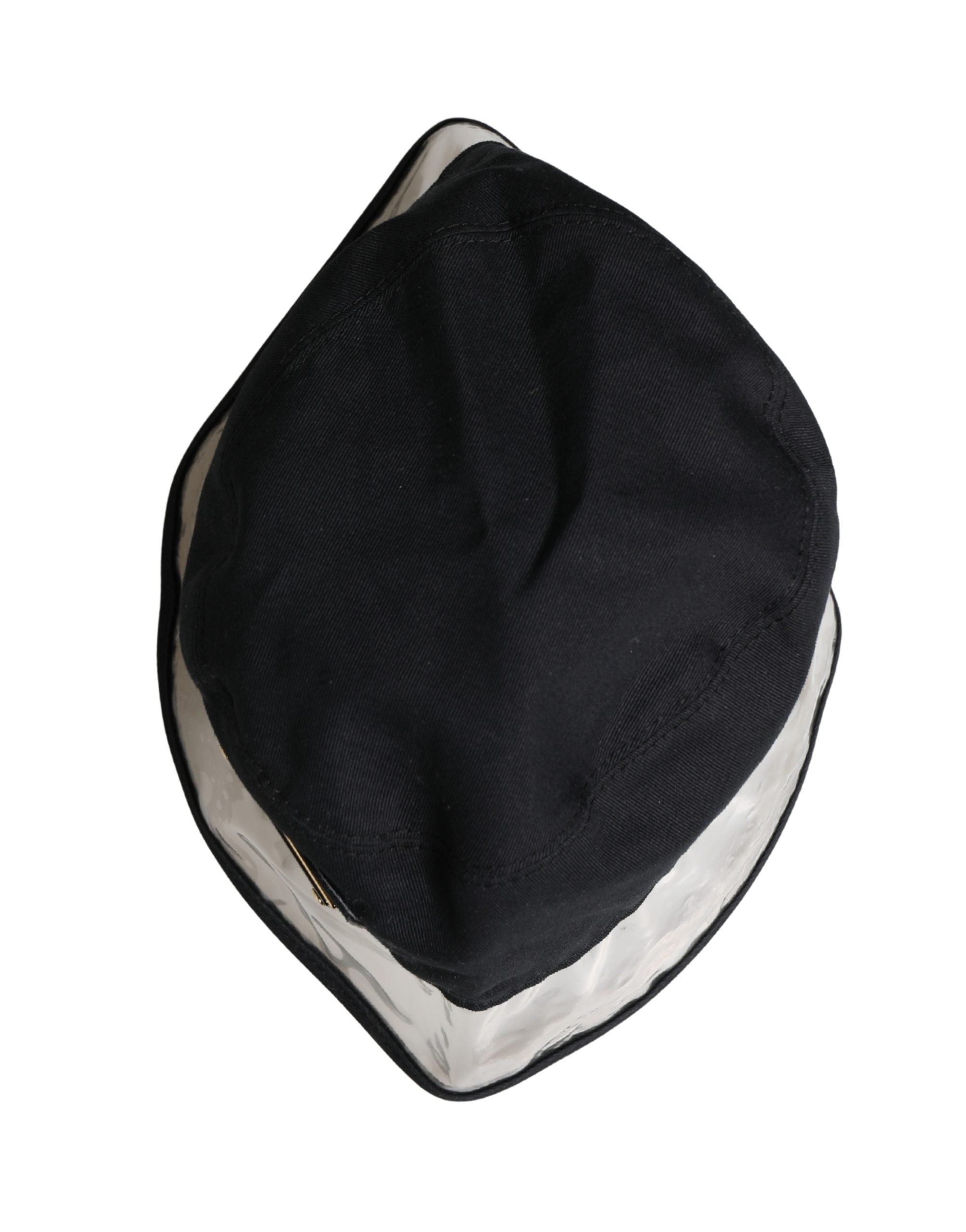 Dolce & Gabbana Black Cotton Plastic Fisherman Bucket Capello Hat Dolce & Gabbana