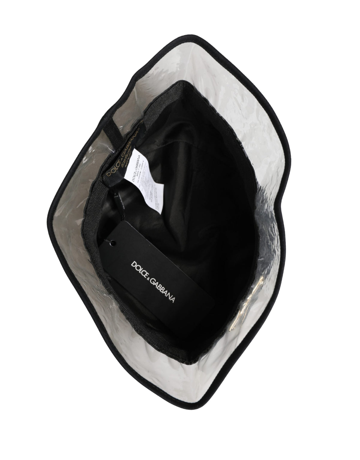 Dolce & Gabbana Black Cotton Plastic Fisherman Bucket Capello Hat