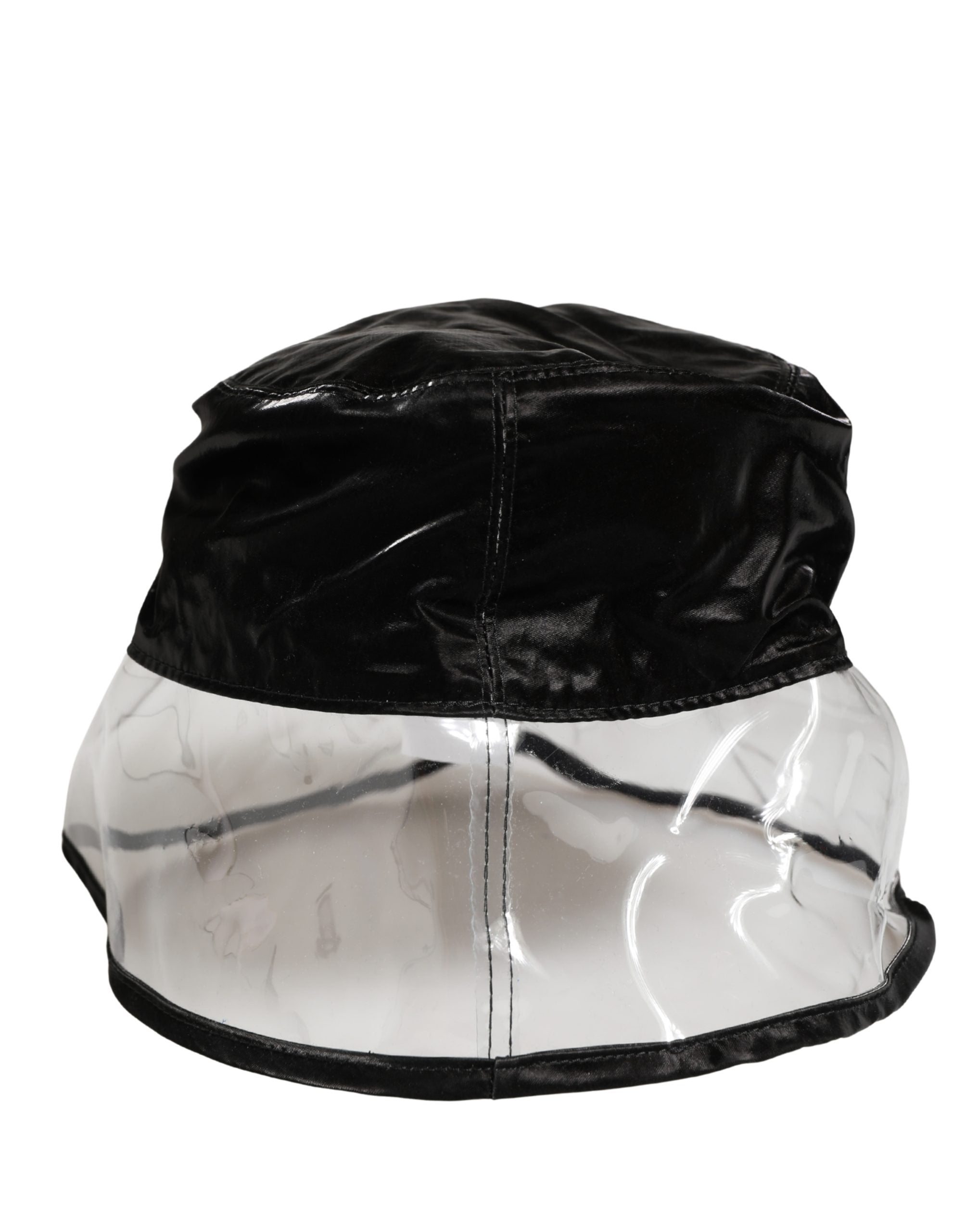 Dolce & Gabbana Black Nylon Plastic Fisherman Bucket Capello Hat Dolce & Gabbana