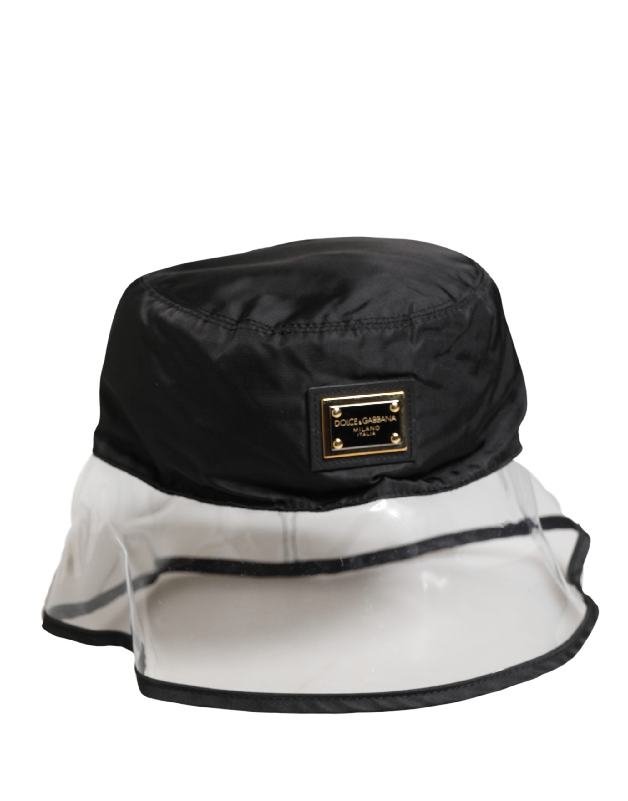Dolce & Gabbana Men Black Plastic Fisherman Bucket Capello Hat Dolce & Gabbana