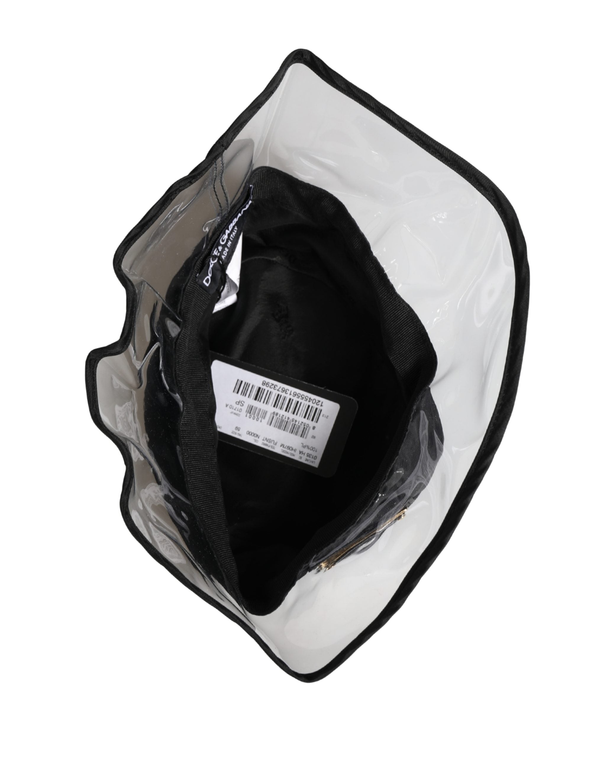 Dolce & Gabbana Men Black Plastic Fisherman Bucket Capello Hat Dolce & Gabbana