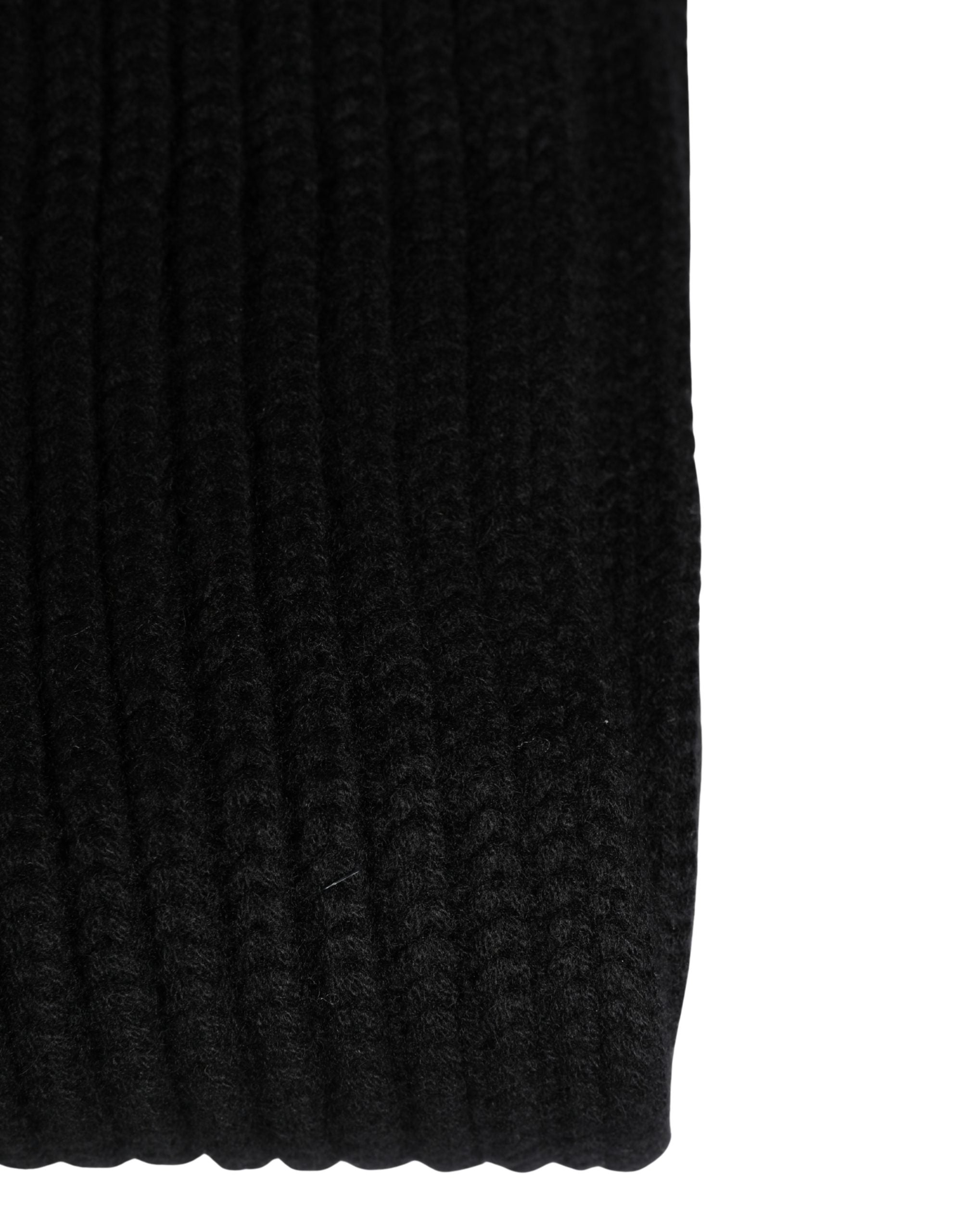 Dolce & Gabbana Black Cashmere Knitted Men Neck Warmer One Size Scarf Dolce & Gabbana