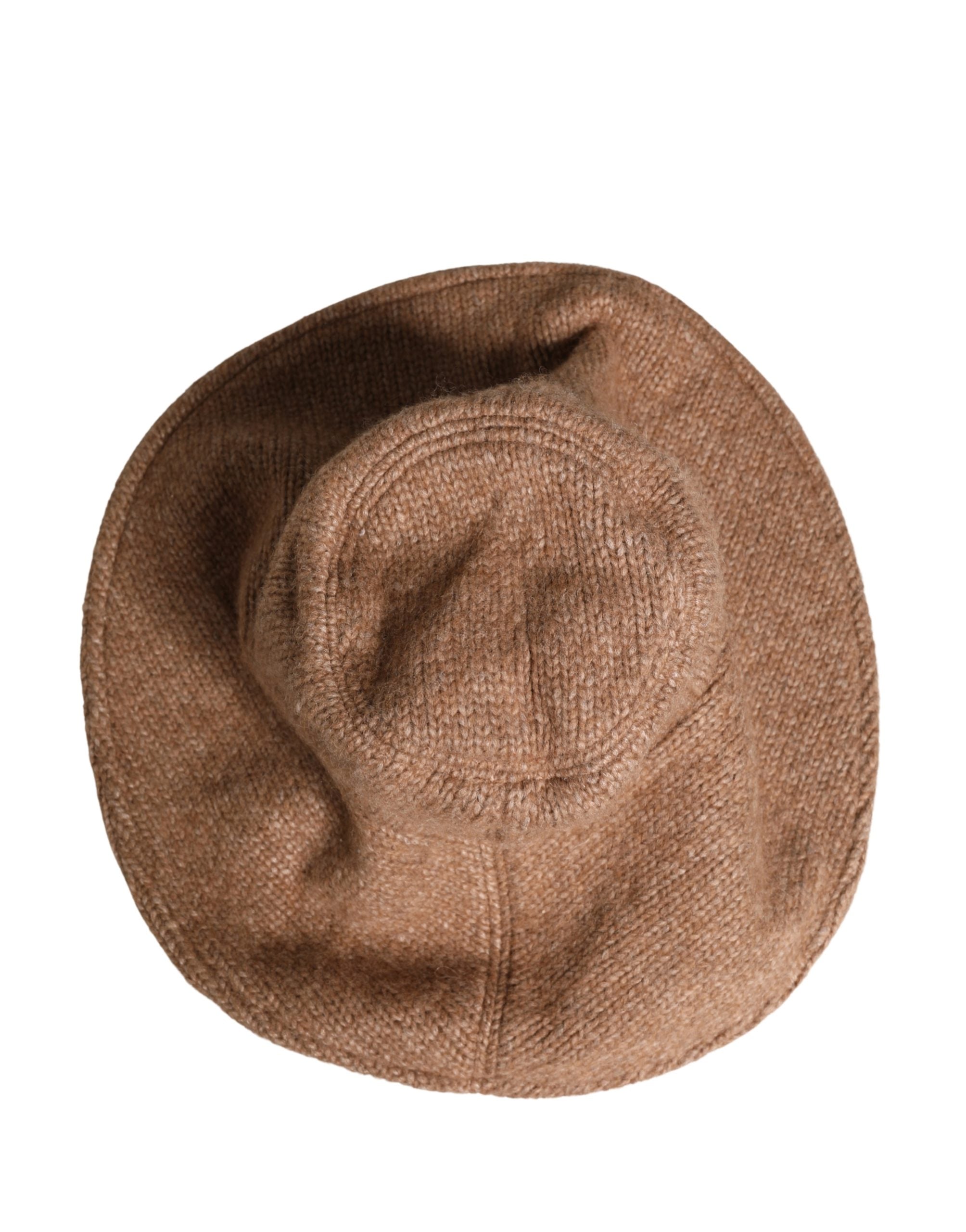 Dolce & Gabbana Brown Llama Wool Women Knitted Capello Hat Dolce & Gabbana