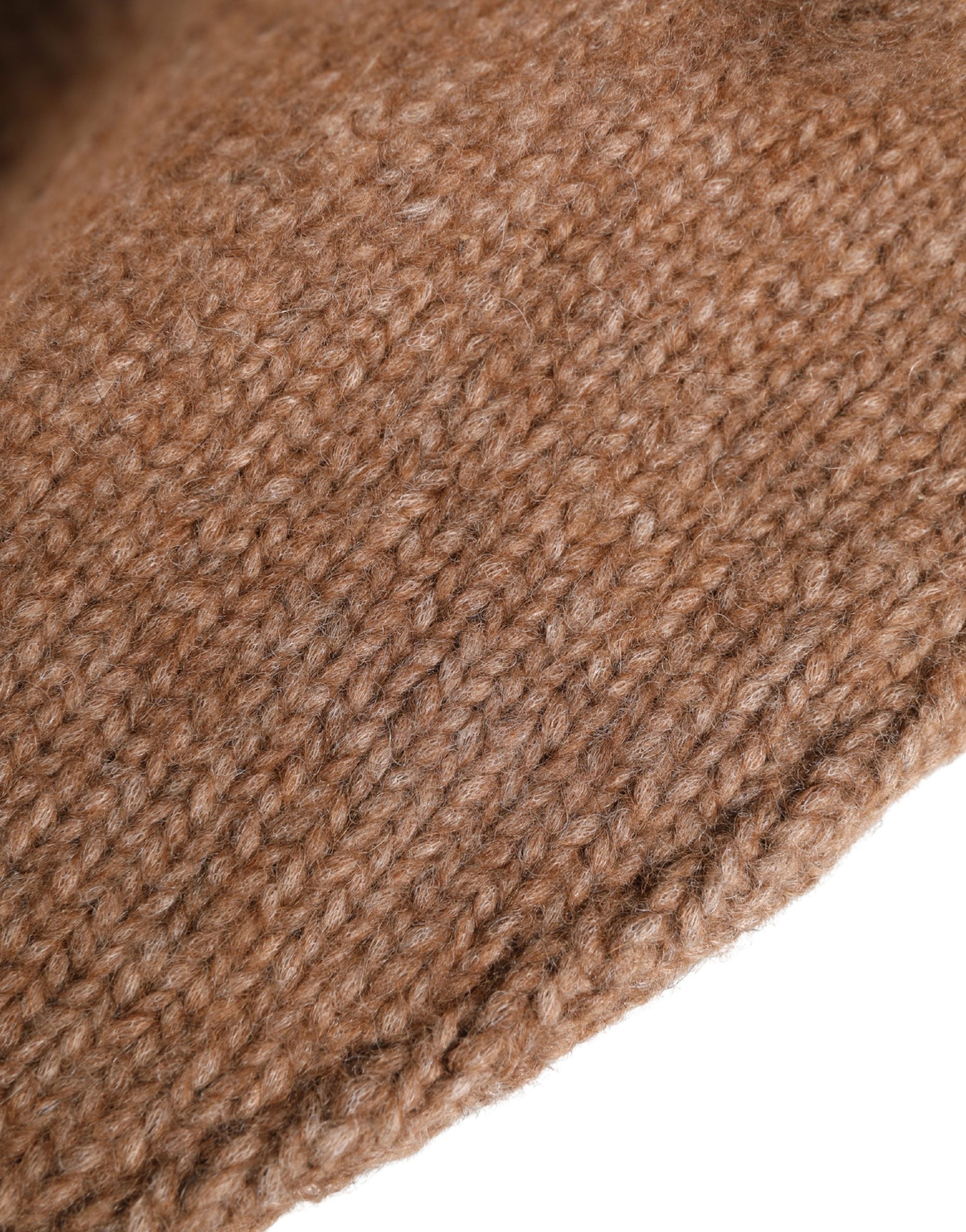 Dolce & Gabbana Brown Llama Wool Women Knitted Capello Hat Dolce & Gabbana