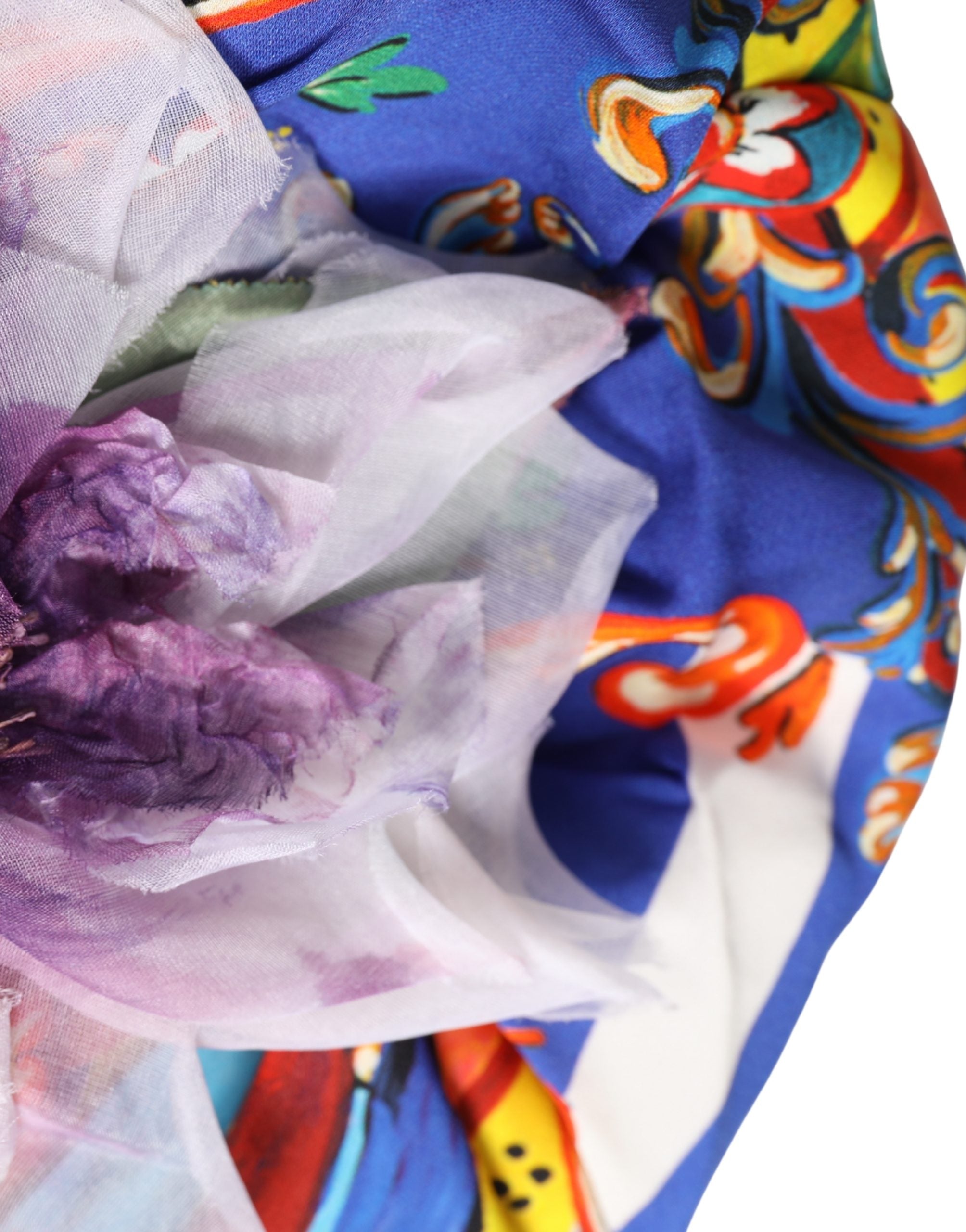 Dolce & Gabbana Multicolor Carretto Motif Turban Headwear Hat Dolce & Gabbana