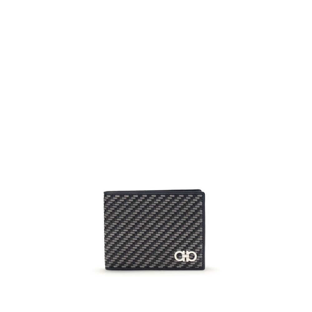 Ferragamo Gray Calf Leather Bos Taurus Wallet Ferragamo