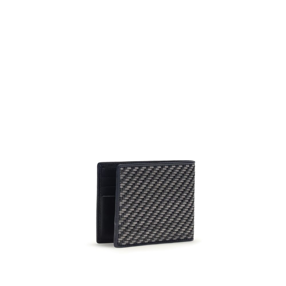 Ferragamo Gray Calf Leather Bos Taurus Wallet Ferragamo