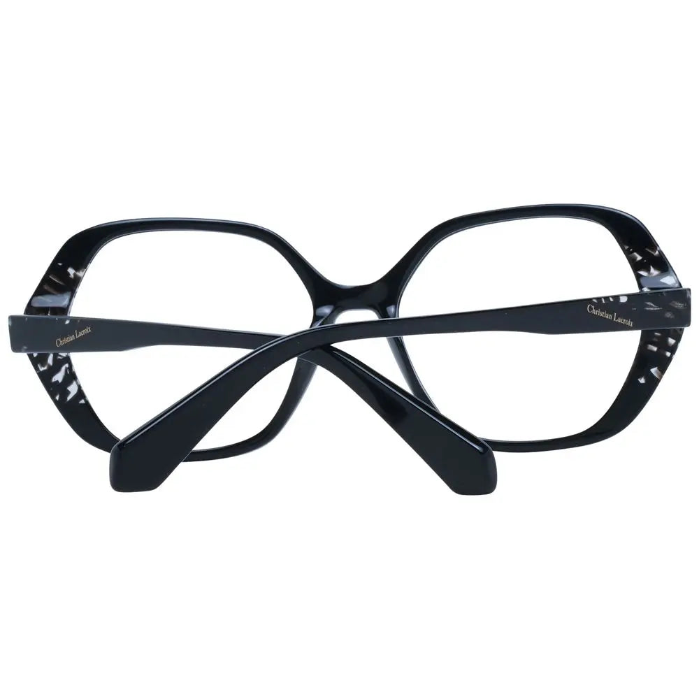 Christian Lacroix Black Acetate Glasses (Frames) Christian Lacroix