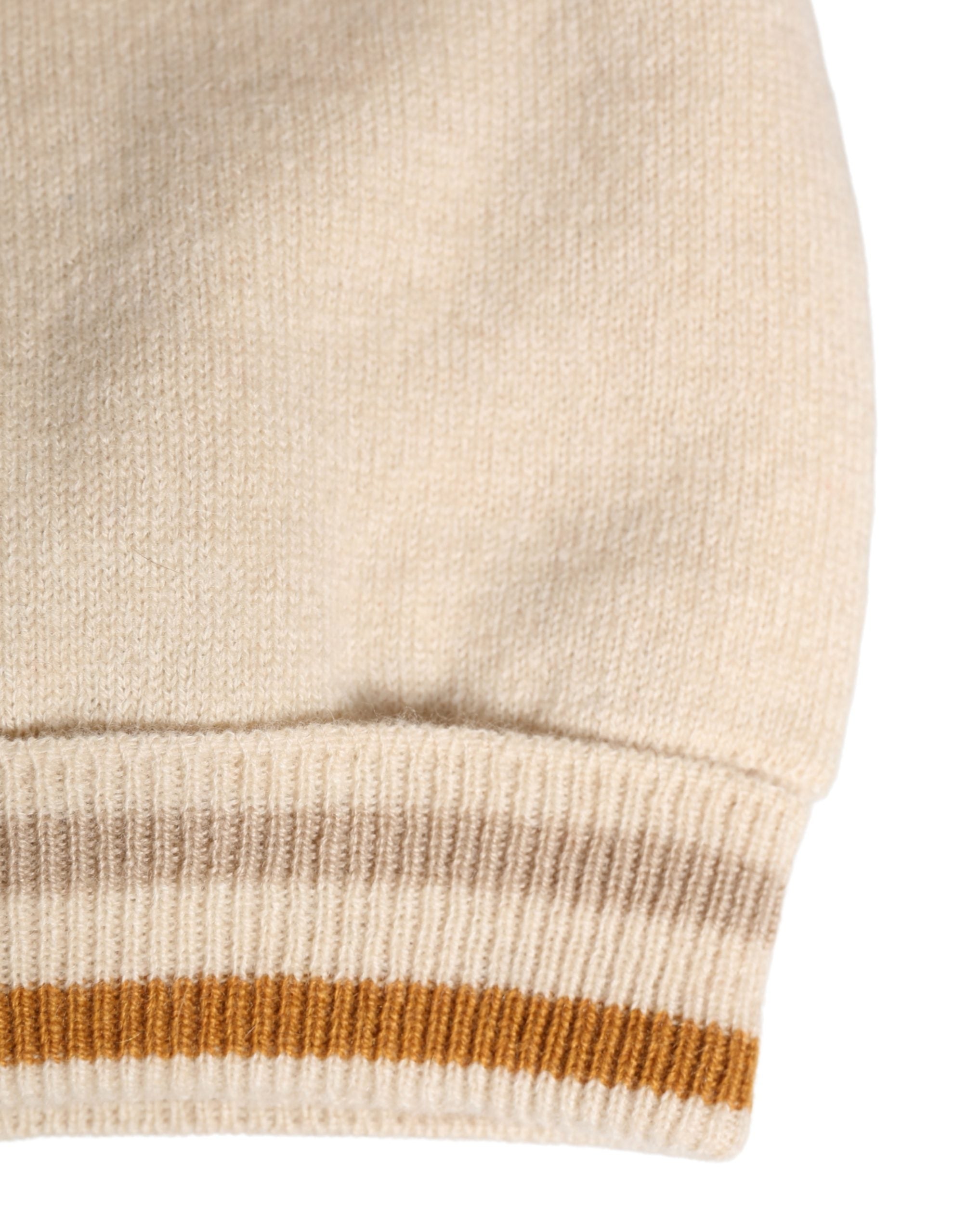 Dolce & Gabbana Beige Cashmere Knitted Women Winter Beanie Hat Dolce & Gabbana