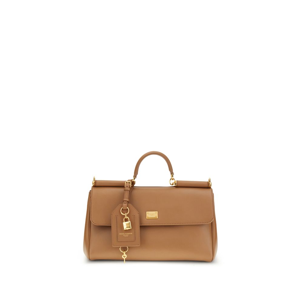 Dolce & Gabbana Beige Calf Leather Bos Taurus Shoulder Bag Dolce & Gabbana