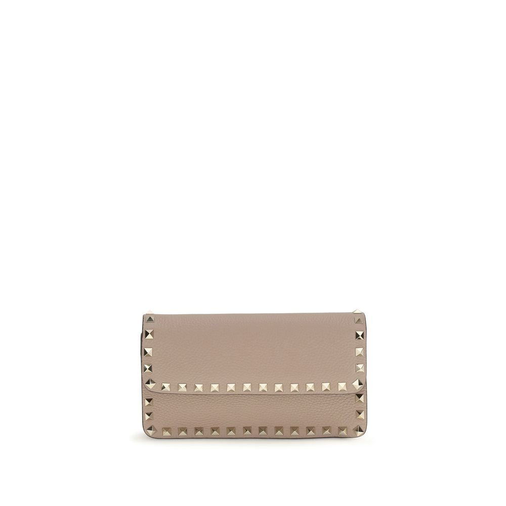 Valentino Garavani Beige Calf Leather Bos Taurus Wallet Valentino Garavani