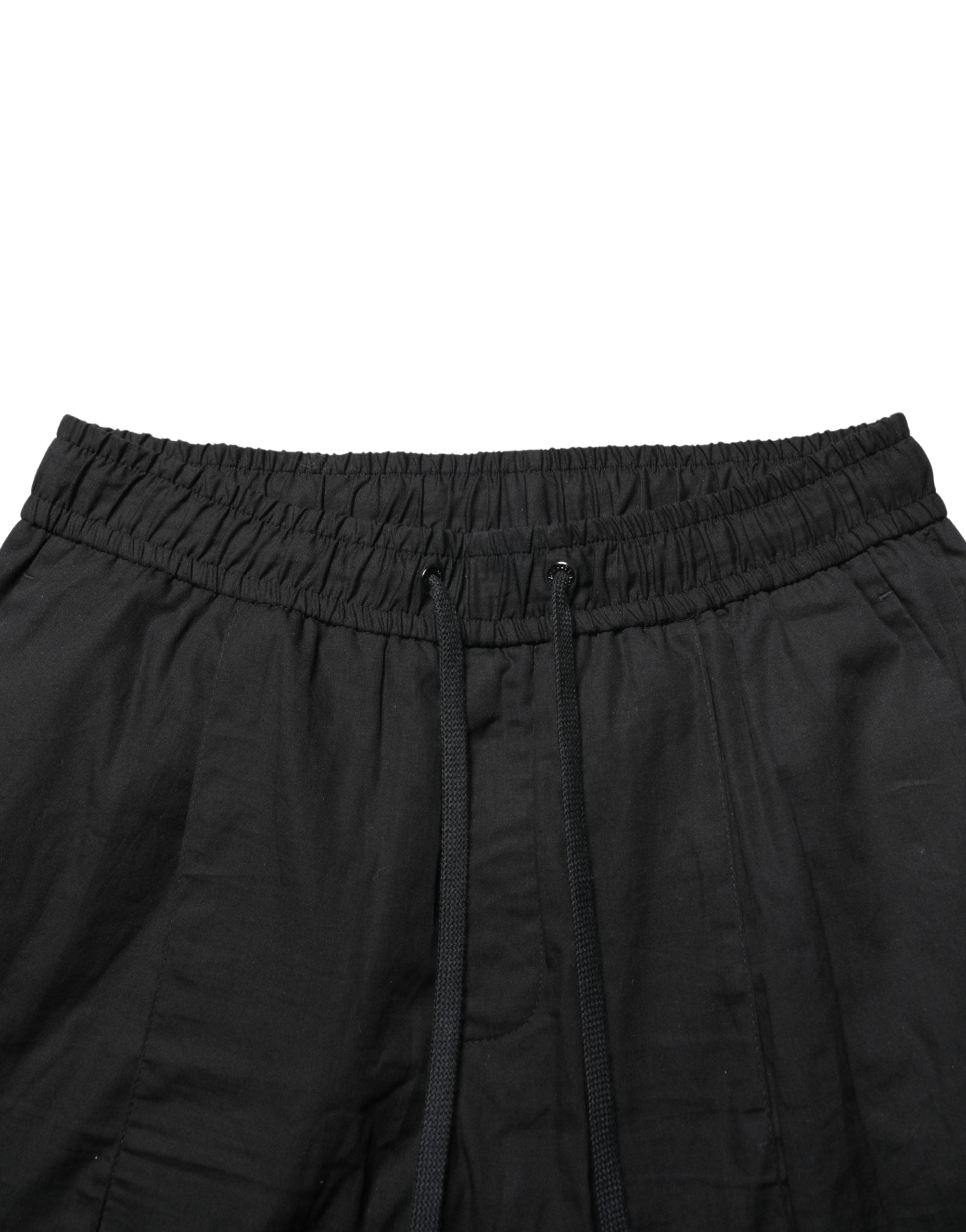 Dolce & Gabbana Black Cotton Skinny Men Jogger Trouser Pants Dolce & Gabbana