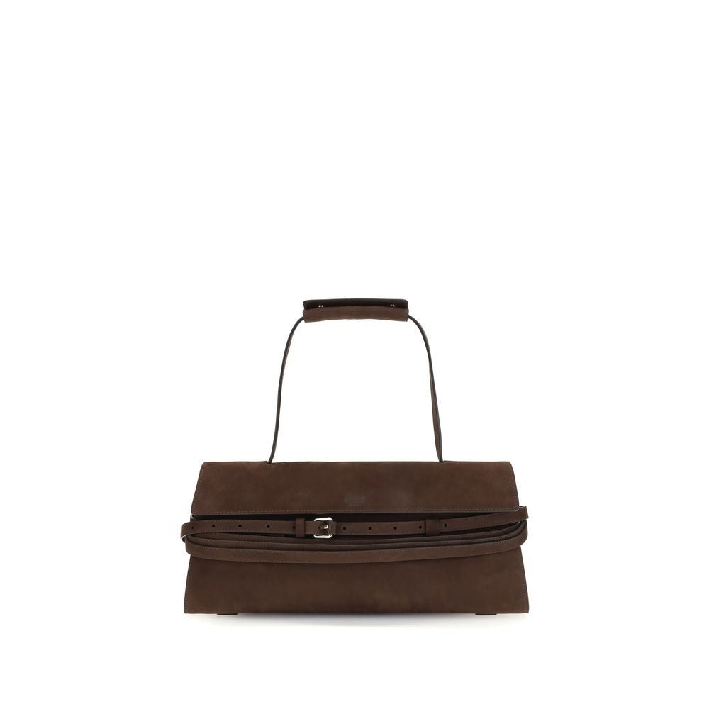 Moschino Brown Calf Leather Bos Taurus Shoulder Bag Moschino