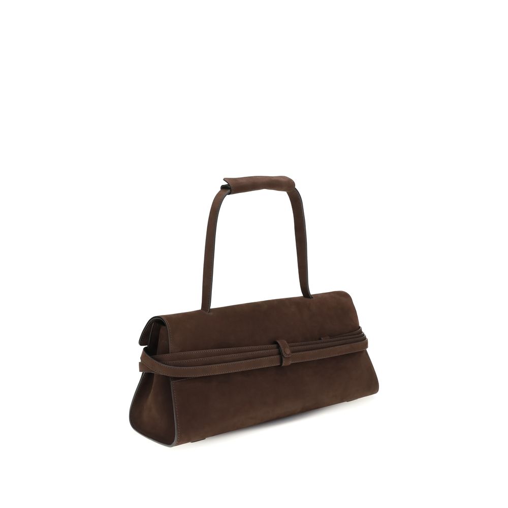 Moschino Brown Calf Leather Bos Taurus Shoulder Bag Moschino