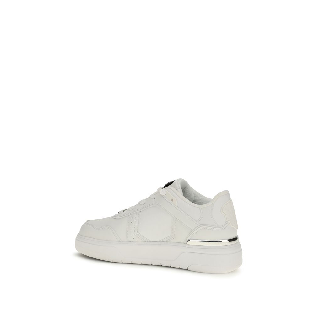 Philipp Plein White Calf Leather Bos Taurus Athletic Sneakers Philipp Plein