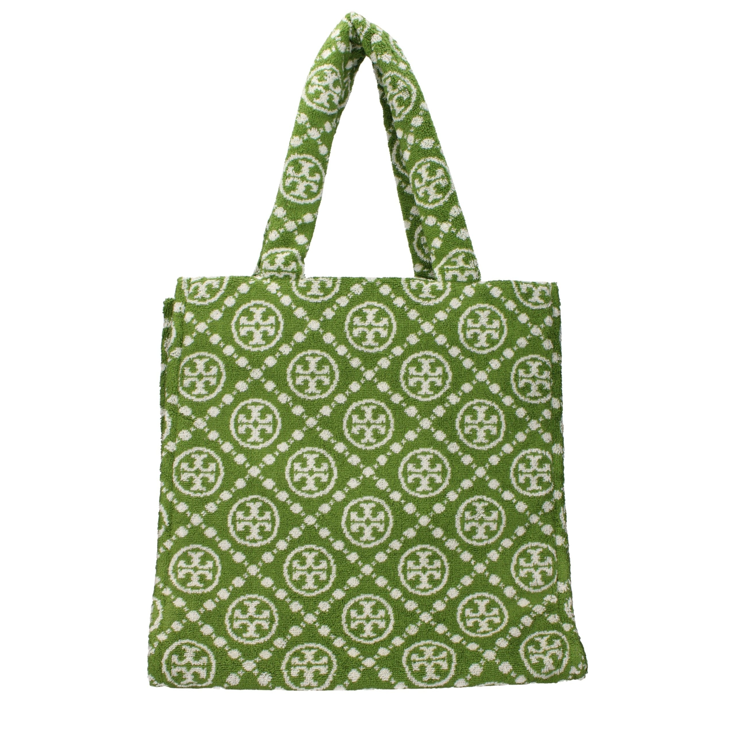 Tory Burch Green Cotton-Like Shoulder Bag Tory Burch