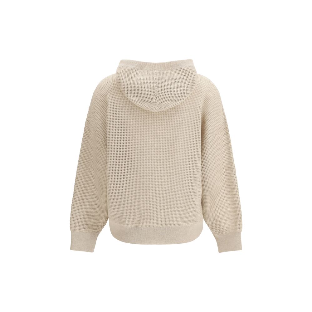Brunello Cucinelli Beige Cashmere Sweatshirt Brunello Cucinelli