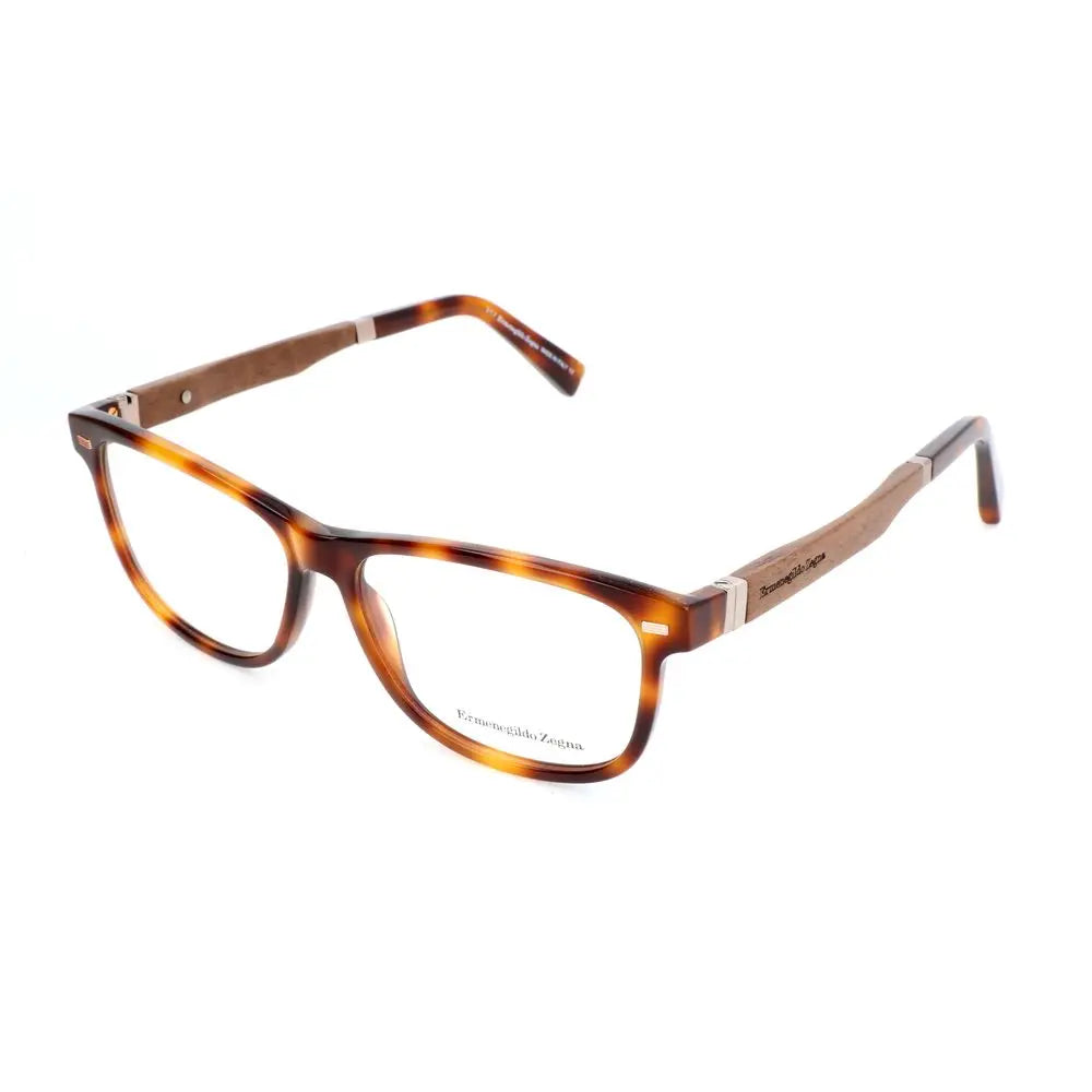 Ermenegildo Zegna Brown Resin Glasses (Frames) Ermenegildo Zegna