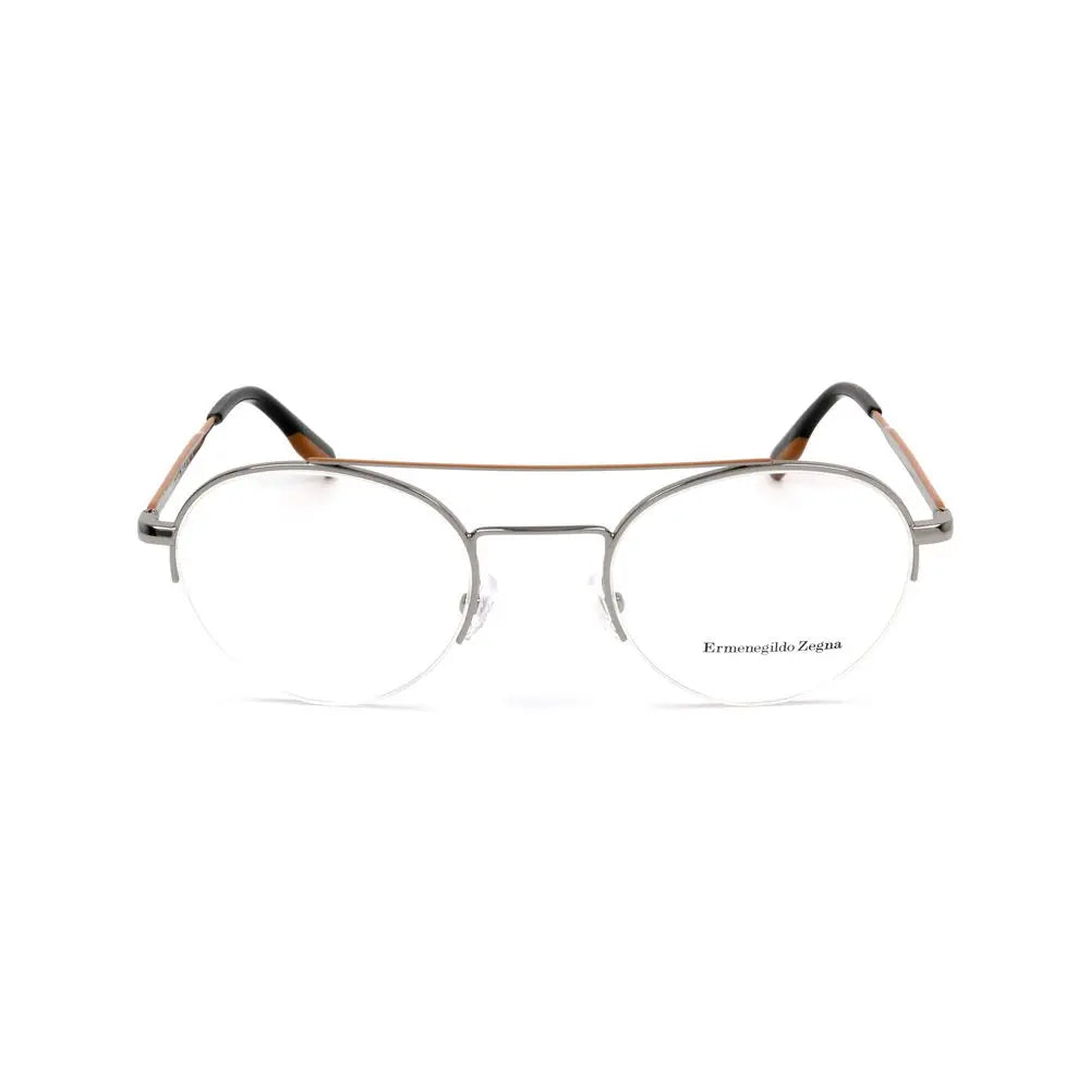 Ermenegildo Zegna Gray Metal Glasses (Frames) Ermenegildo Zegna