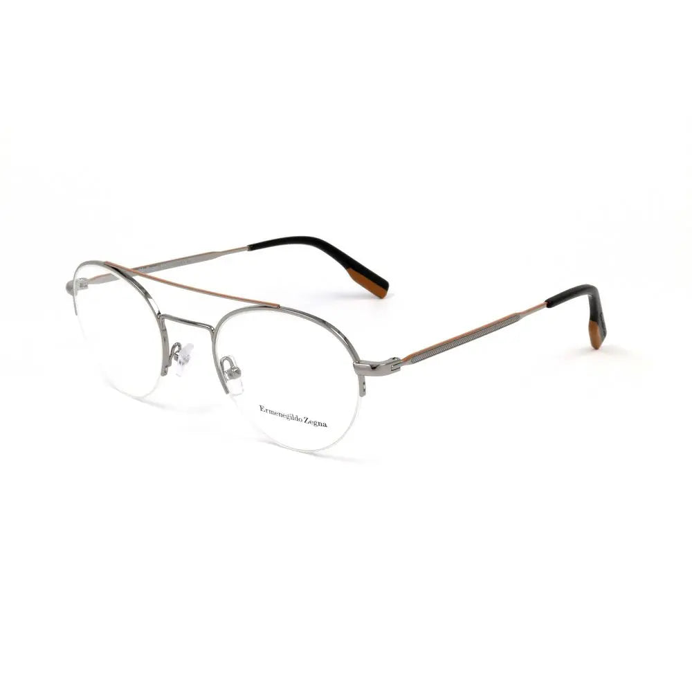 Ermenegildo Zegna Gray Metal Glasses (Frames) Ermenegildo Zegna