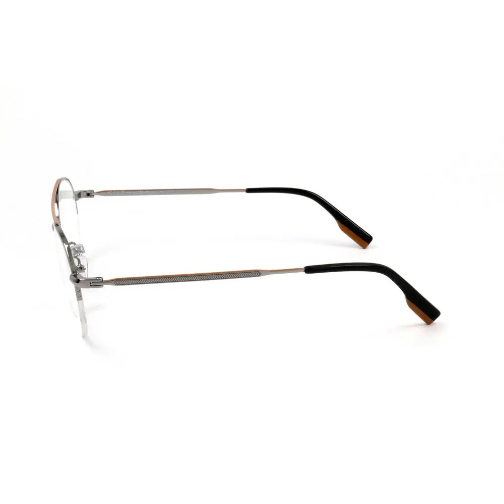 Ermenegildo Zegna Gray Metal Glasses (Frames) Ermenegildo Zegna