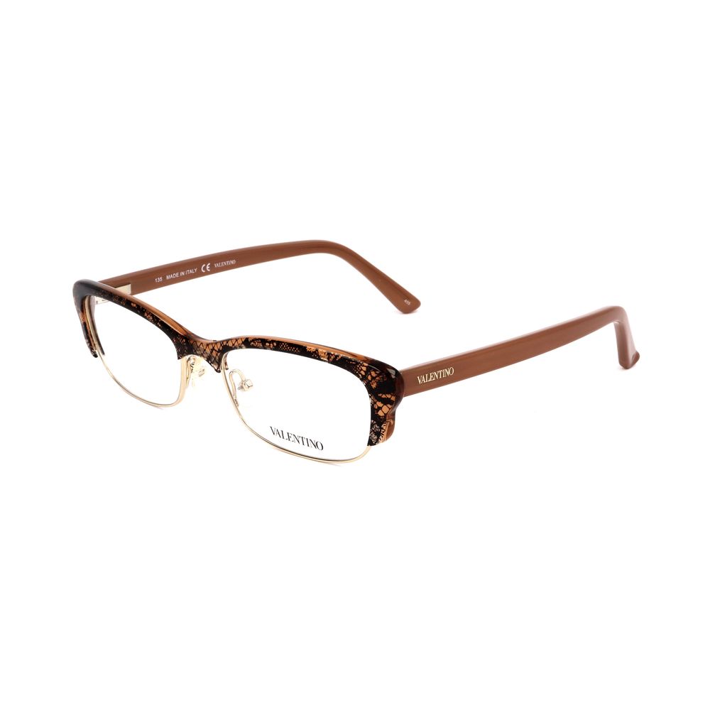 Valentino Brown Metal Glasses (Frames) Valentino