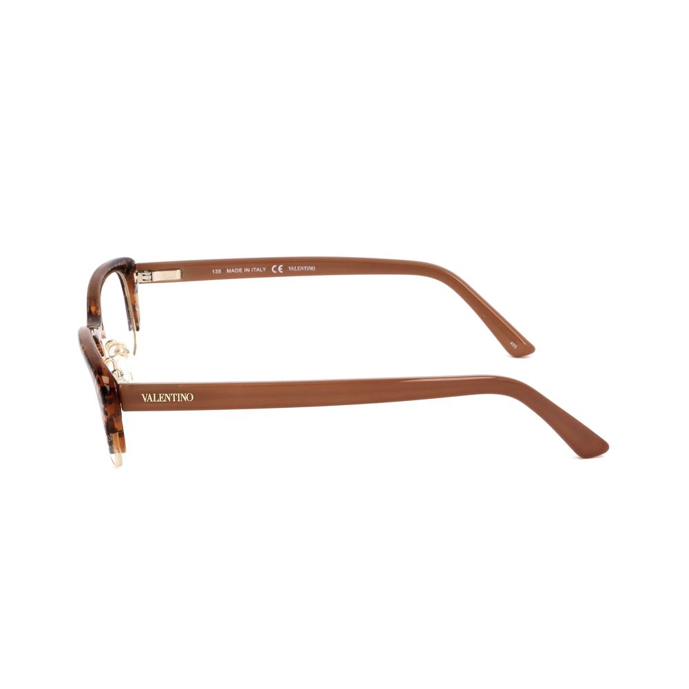 Valentino Brown Metal Glasses (Frames) Valentino
