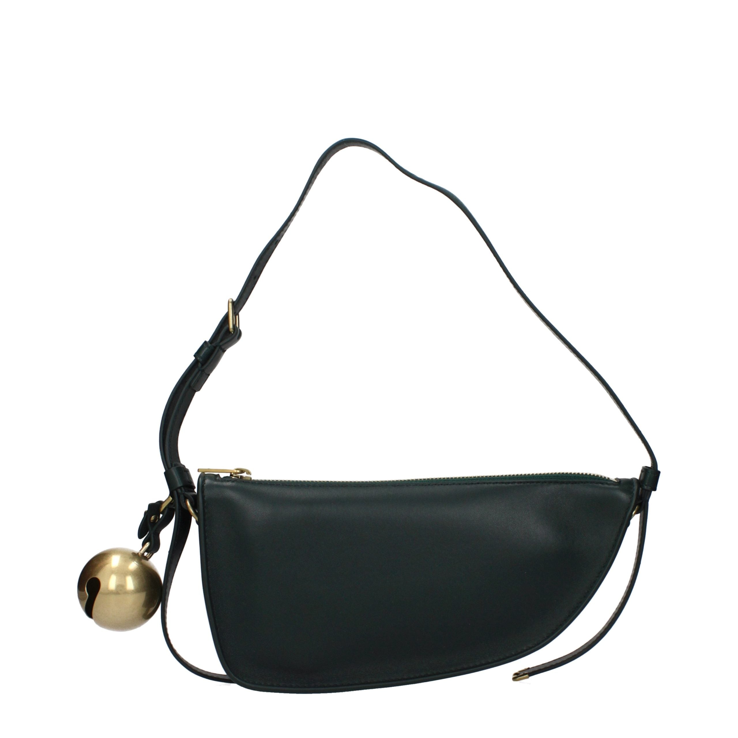 Burberry Green Leather Shoulder Bag Burberry