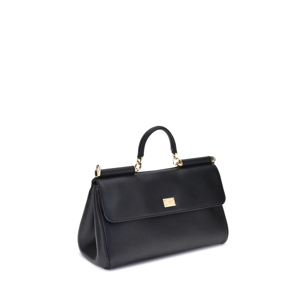 Dolce & Gabbana Black Calf Leather Bos Taurus Shoulder Bag Dolce & Gabbana