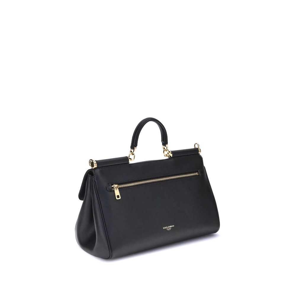 Dolce & Gabbana Black Calf Leather Bos Taurus Shoulder Bag Dolce & Gabbana