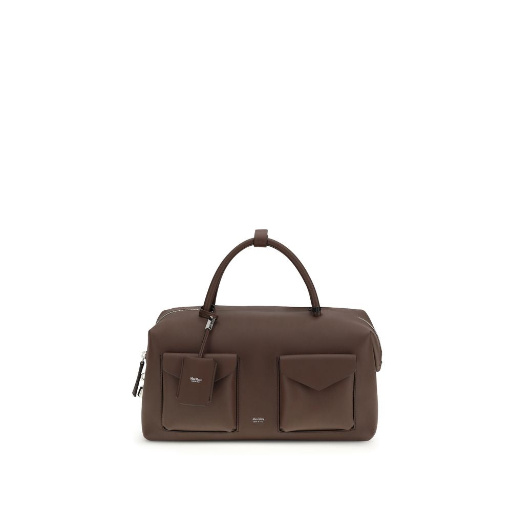 Max Mara Brown Calf Leather Bos Taurus Handbag Max Mara