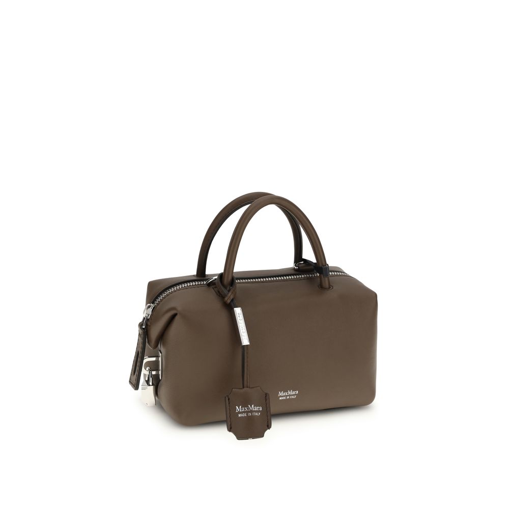 Max Mara Brown Calf Leather Bos Taurus Handbag Max Mara