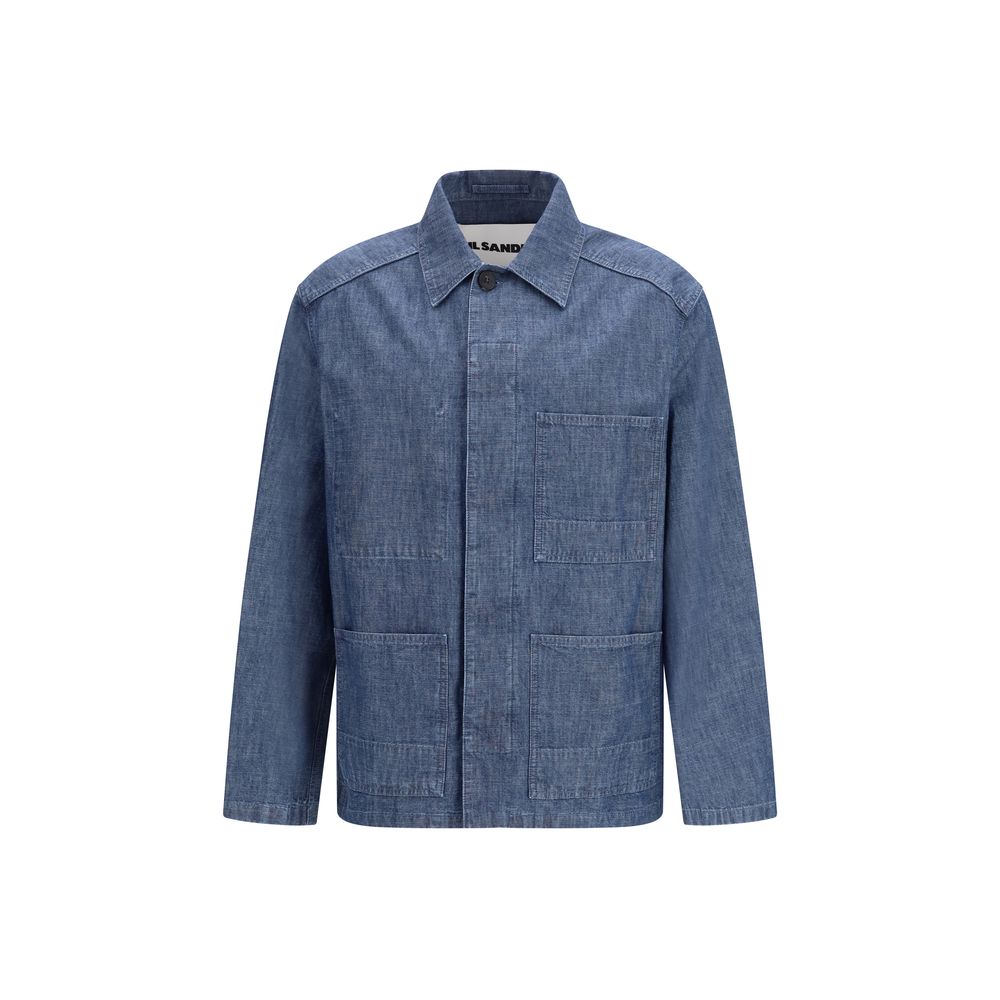 Jil Sander Blue Cotton Denim Jacket Jil Sander