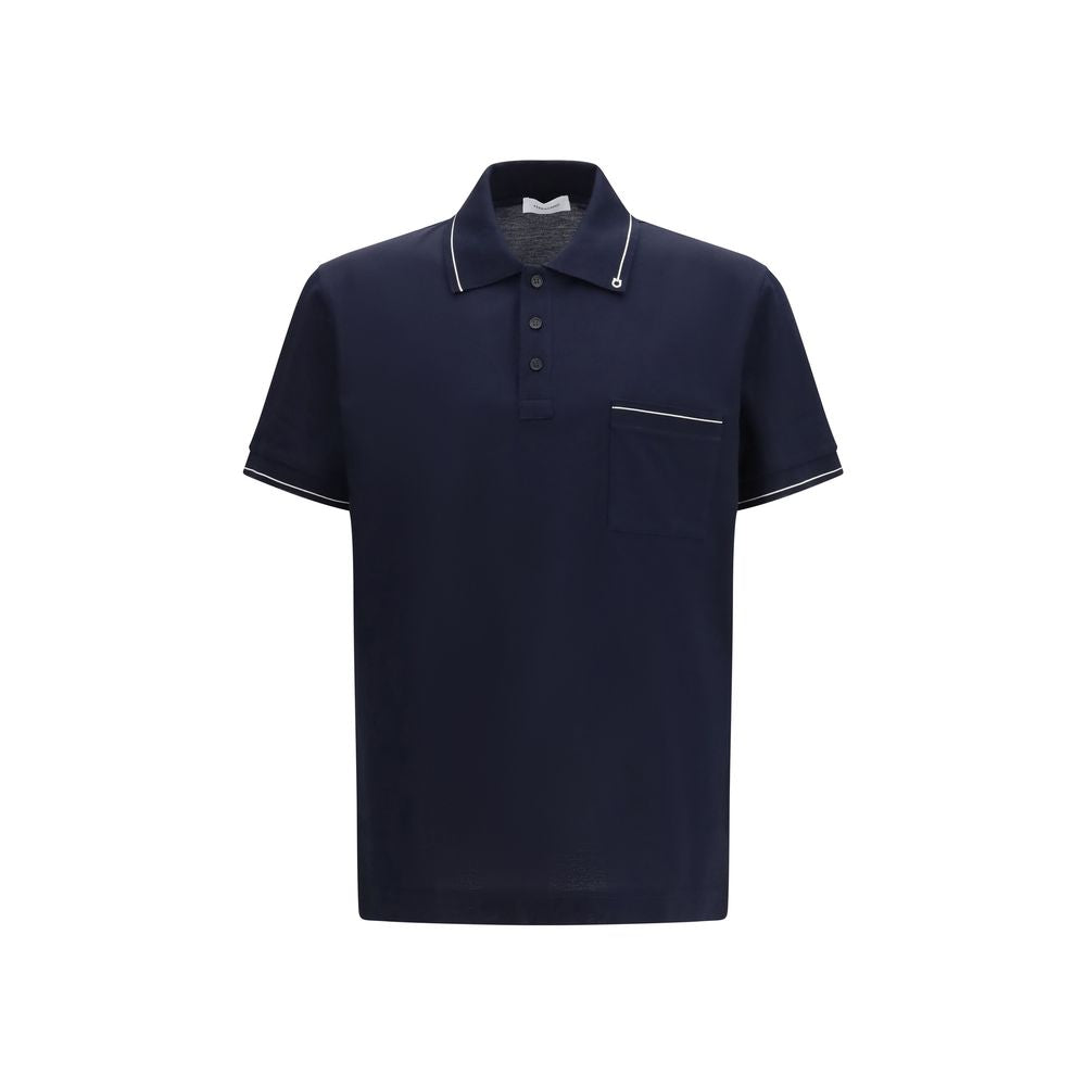 Ferragamo Blue Cotton Polo Shirt Ferragamo