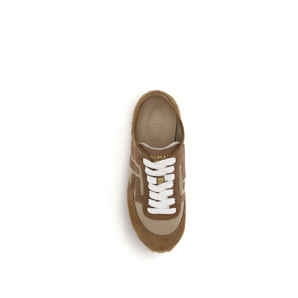 Balmain Beige Calf Leather Bos Taurus Athletic Sneakers Balmain