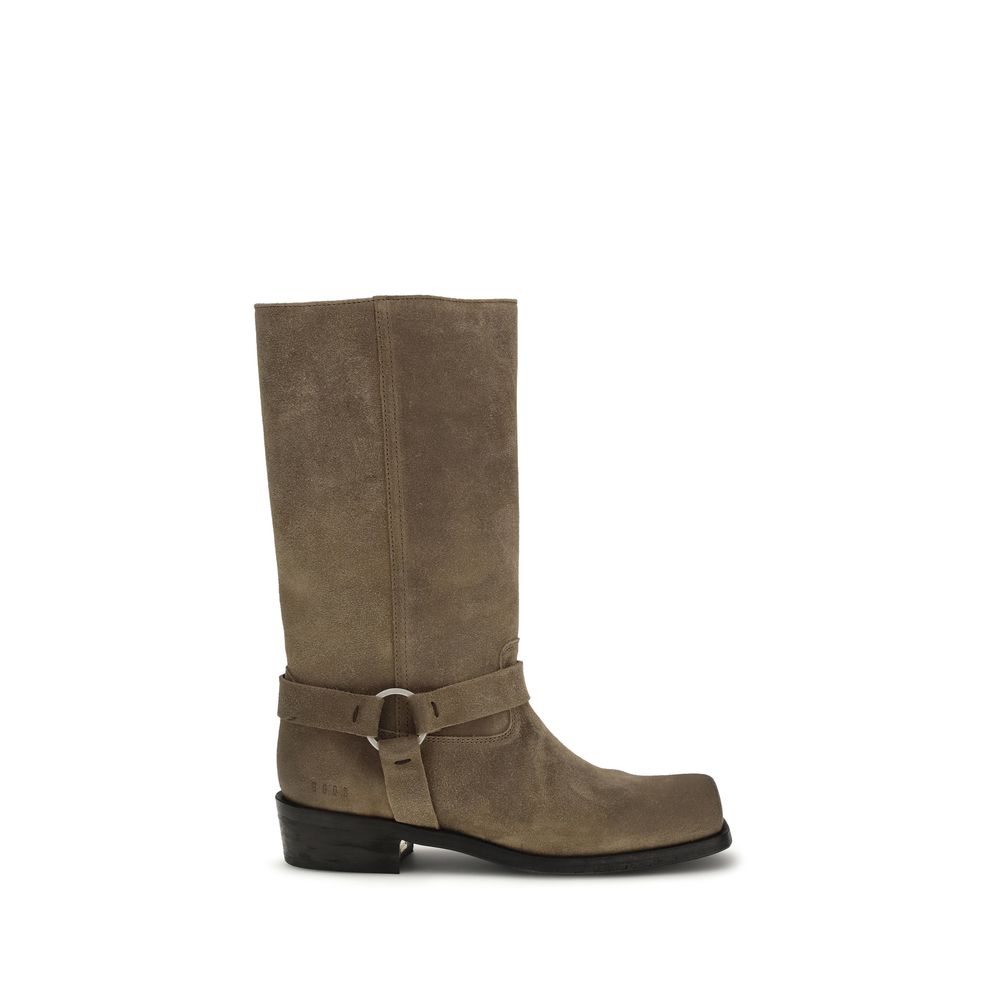 Golden Goose Beige Calf Leather Bos Taurus Lace-Up Boots Golden Goose