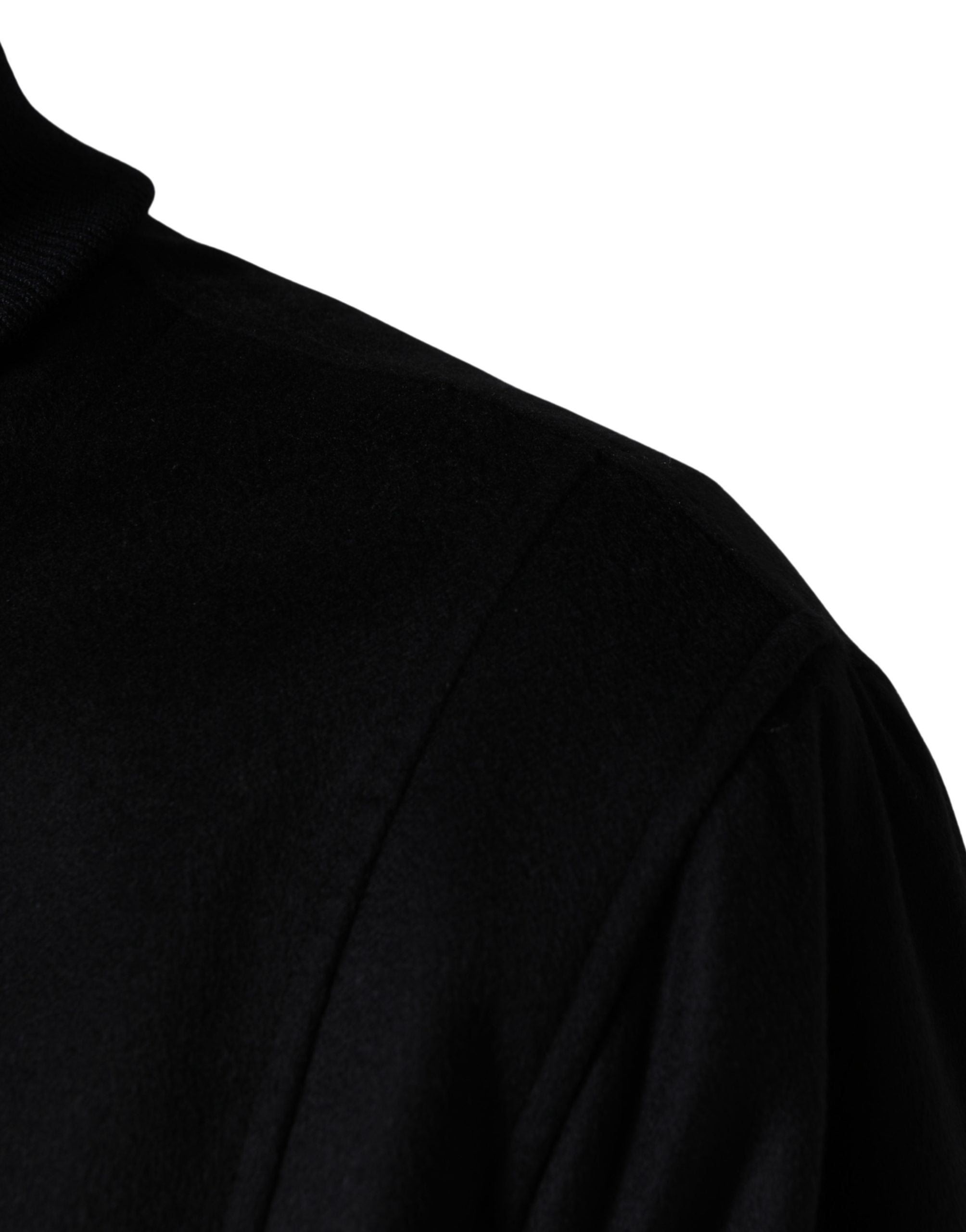 Dolce & Gabbana Black Cashmere Knitted Button Down Jacket Dolce & Gabbana