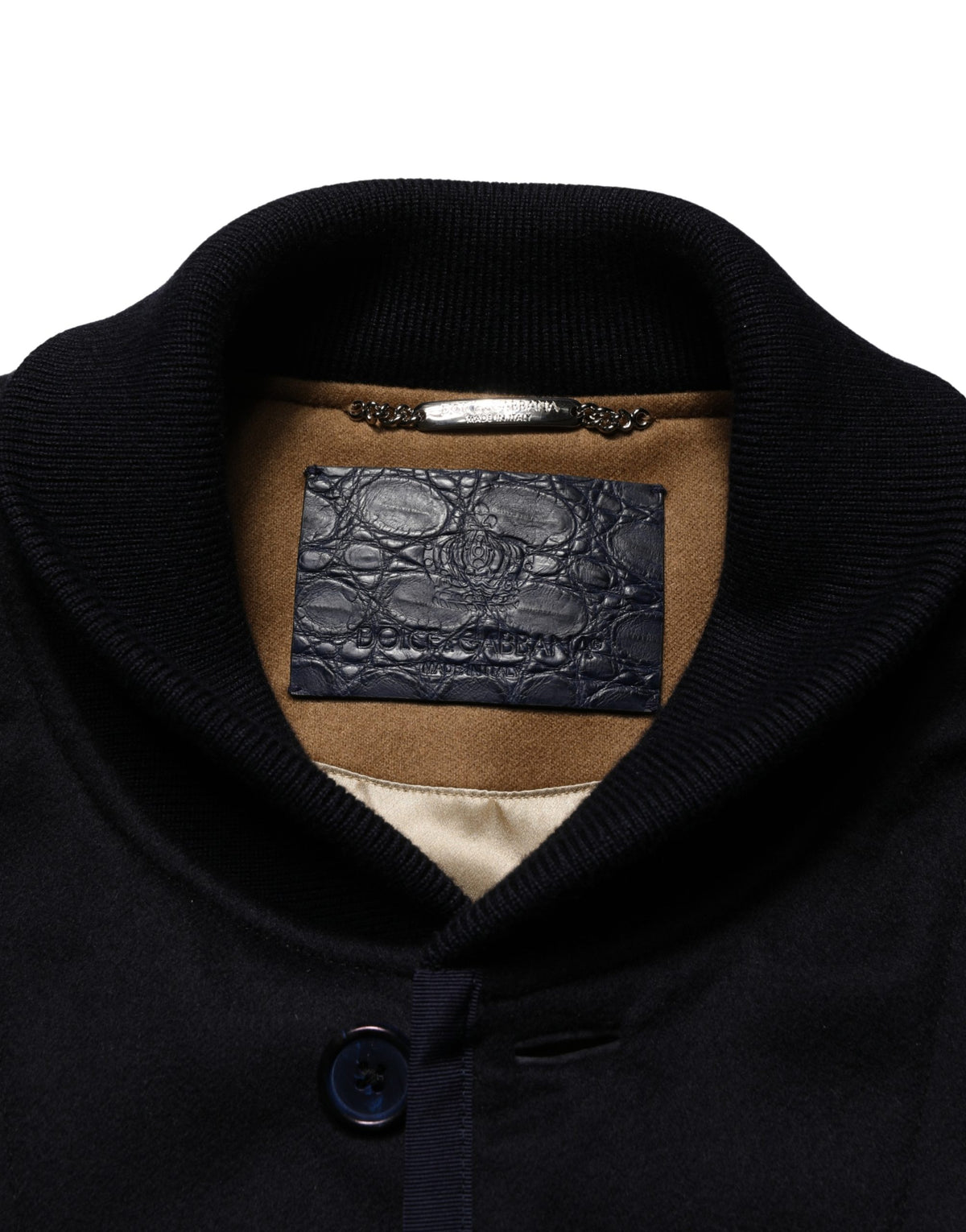 Dolce & Gabbana Black Cashmere Knitted Button Down Jacket